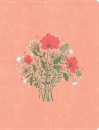 CSB Illustrator&#39;s Notetaking Bible, Large Print Edition, Peach Bouquet Leathertouch (Notetaking Bible)