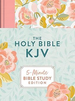 KJV The Holy Bible KJV: 5-Minute Bible Study Edition-Summertime Florals Hardcover