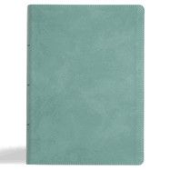 NASB Notetaking Bible, Large Print Edition, Earthen Teal Suedesoft Leathertouch