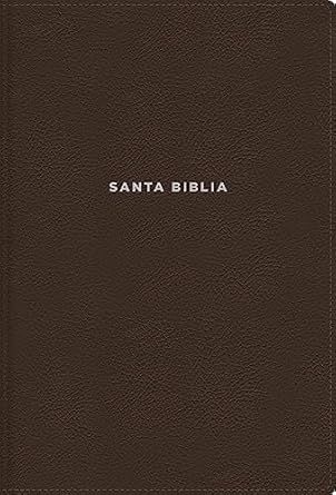 Span-NIV Study Bible/Large Print (Revised Text 2022) (Biblia de Estudio Letra Grande)-Brown Leathersoft