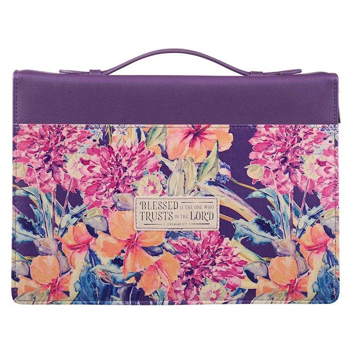 Bible Cover-Trust In The Lord Jeremiah 17:7-Purple