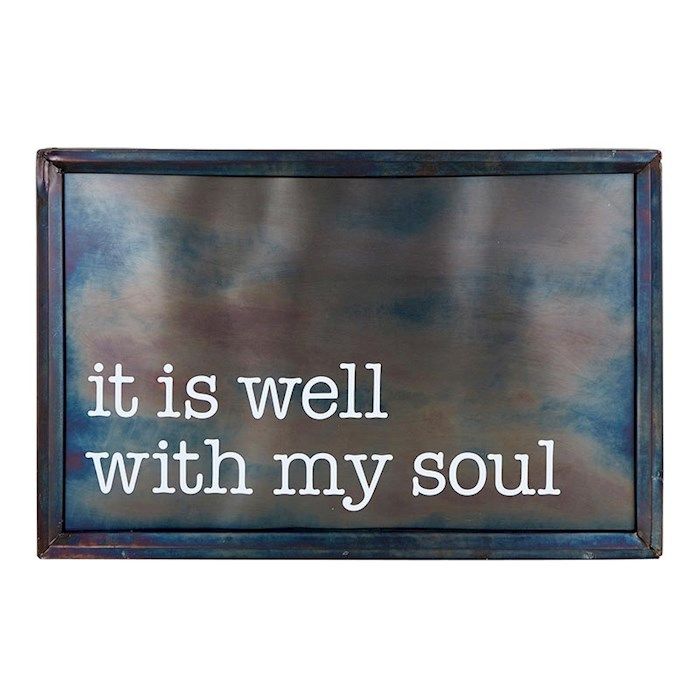 Wall Art-Metal-It Is Well With My Soul (23&quot; x 15&quot;)