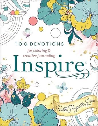 Inspire: Faith, Hope &amp; Love SC: 100 Devotions for Coloring and Creative Journaling