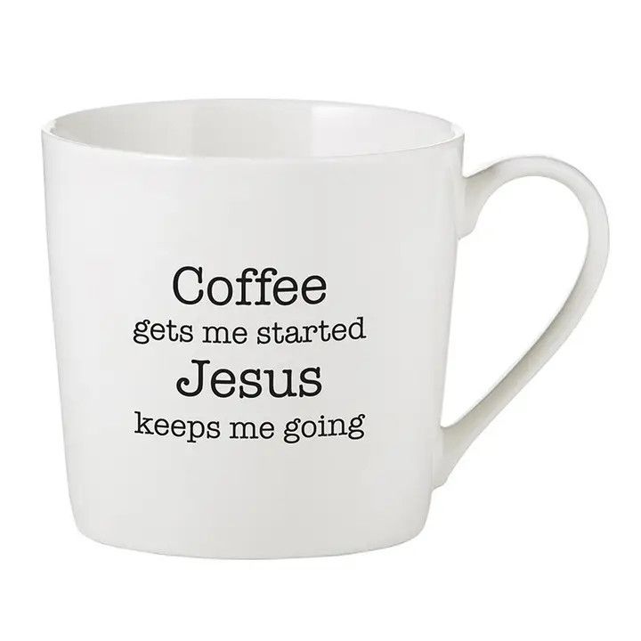 Mug-Cafe-Coffee Gets Me Started (14 Oz)