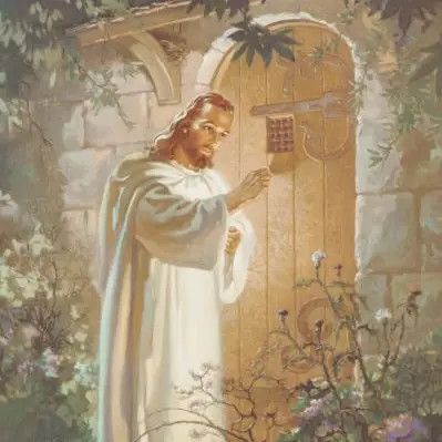 T5720 Pocket Card - Christ Is Near - Jesus knocking at door