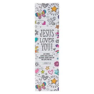 Bookmark Pack Notebook Doodles Jesus Loves You 1 John 3:16