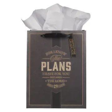 Gift Bag Lg Portrait I Know the Plans Jer. 29:11