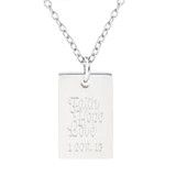 Faith Hope Love Stainless Steel Tag Pendant
