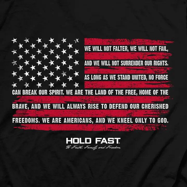 Hold Fast Adult T - We Will Not Falter  - XL