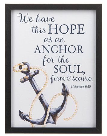 Hope as an Anchor Bible Verse Wall Decor