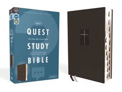 NIV, Quest Study Bible, Leathersoft, Black, Indexed, Comfort Print