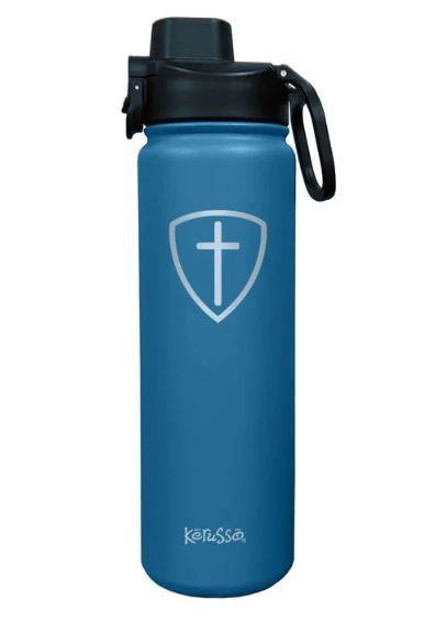 Kerusso 24 oz Stainless Steel Bottle Cross Shield
