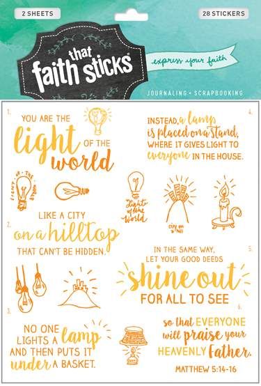 LIGHT OF THE WORLD STICKERS: Matthew 5:14-16