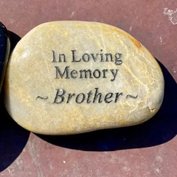 In Loving Memory River Rock - Brother