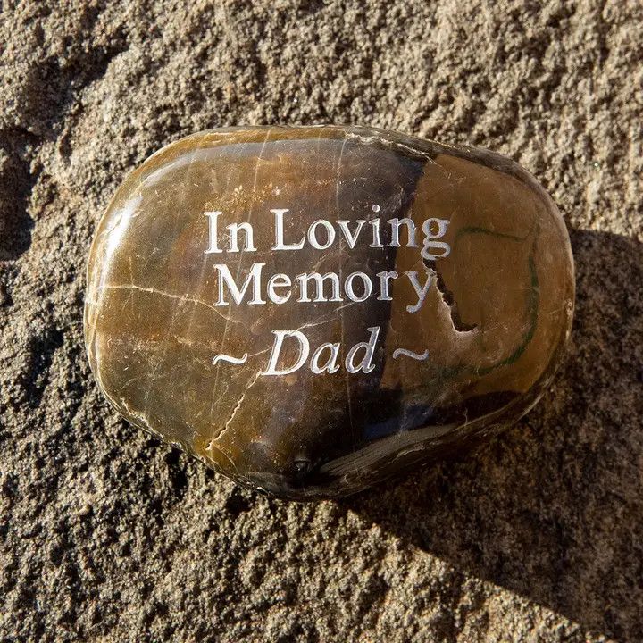 In Loving Memory River Rock - Dad