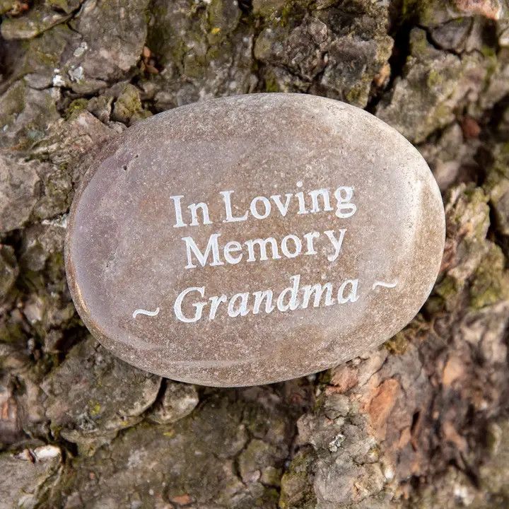 In Loving Memory River Rock - Grandma