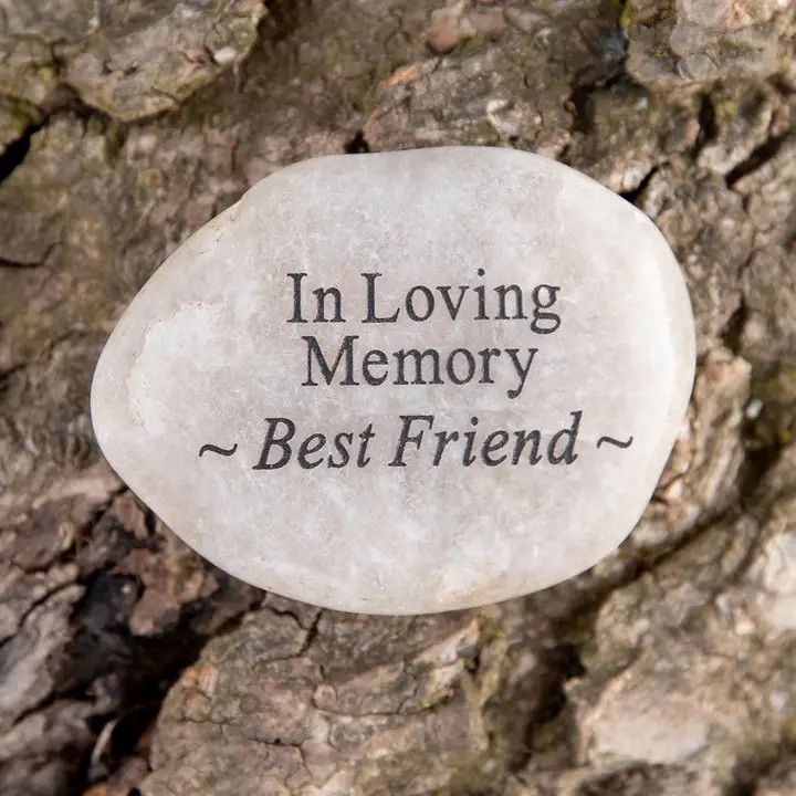 In Loving Memory River Rock - Best Friend