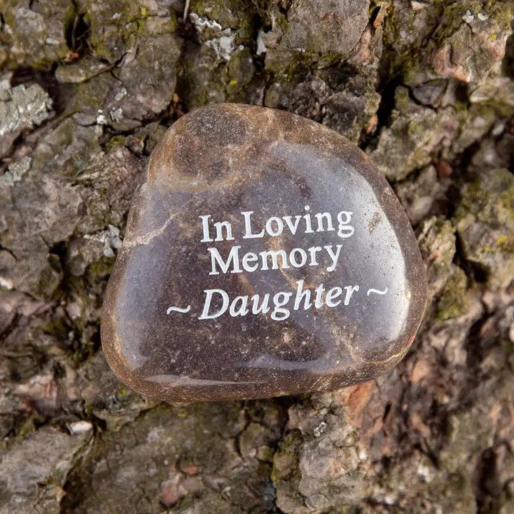 In Loving Memory River Rock - Daughter