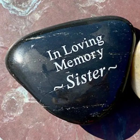 In Loving Memory River Rock - Sister