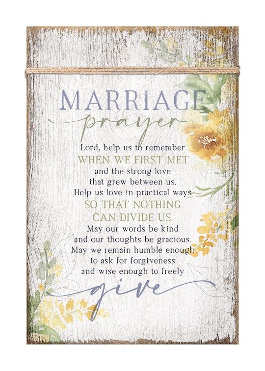 Plaque-Timeless Twine-Marriage Prayer (6 x 9)