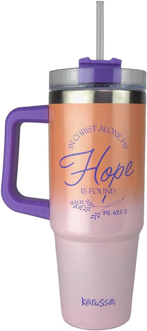 Stainless Steel Mug with Straw - Hope 30 oz