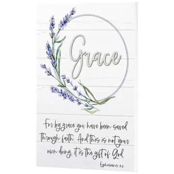 Grace Ephesians 2:8 Wall Plaque