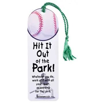 Tassel Bookmark Baseball Hit It Out of