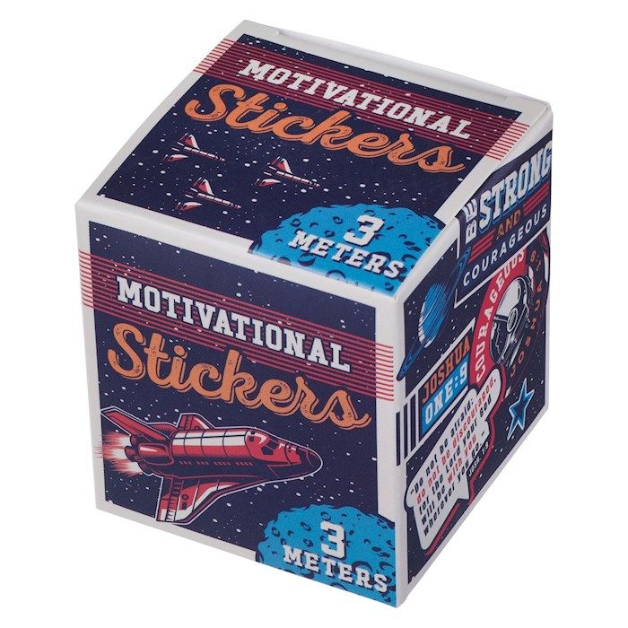 Sticker Roll-Motivational-Strong &amp; Courageous Josh. 1:9