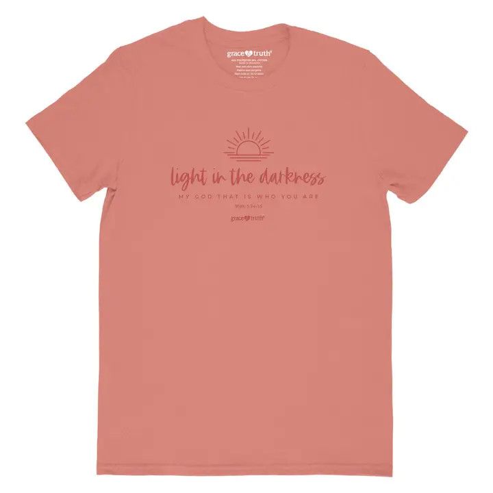 Grace &amp; Truth Womens T-Shirt Light in the Darkness  LG
