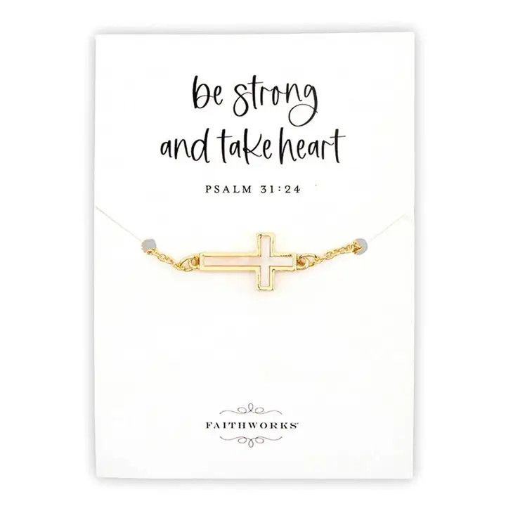 Mother of Pearl Cross Filled Bracelet