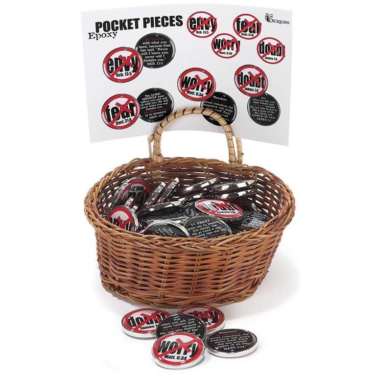 Pocket Coin Reminders Zinc Assorted - Worry, Envy, Fear &amp; Doubt