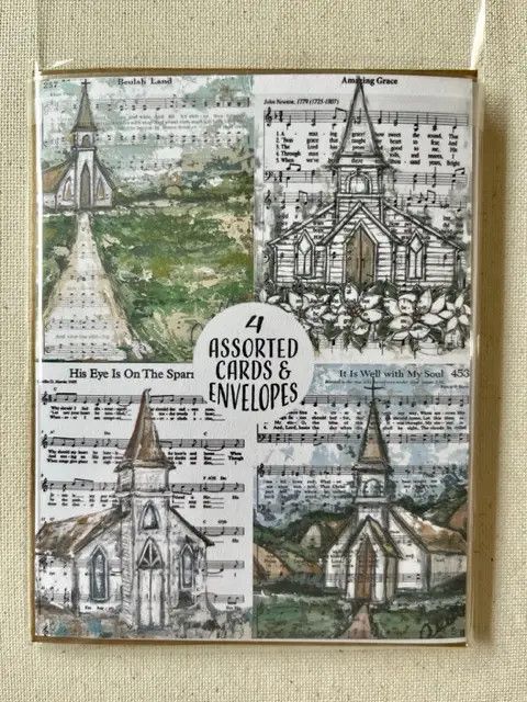 Hymn Notecards - 4 Assorted Cards