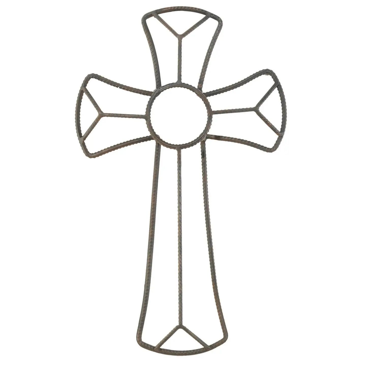 Metal Wall Cross Black 16in