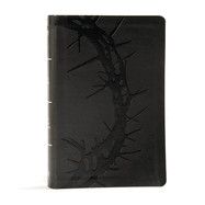 KJV Large Print Personal Size Reference Bible-Charcoal LeatherTouch
