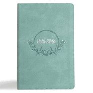 KJV Large Print Personal Size Reference Bible, Earthen Teal Suedesoft Leathertouch, Indexed