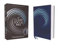 Nirv, Clear Focus Bible, Leathersoft, Navy