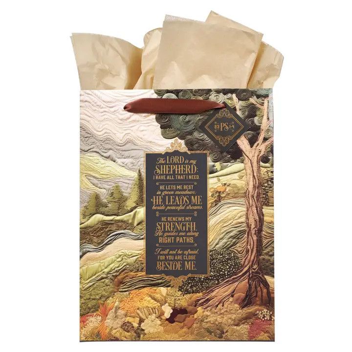 Gift Bag Lg Portrait the Lord Is My Shepherd Ps. 23