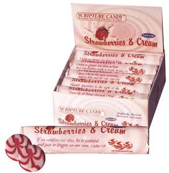 Scripture Strawberry &amp; Cream Roll Candy