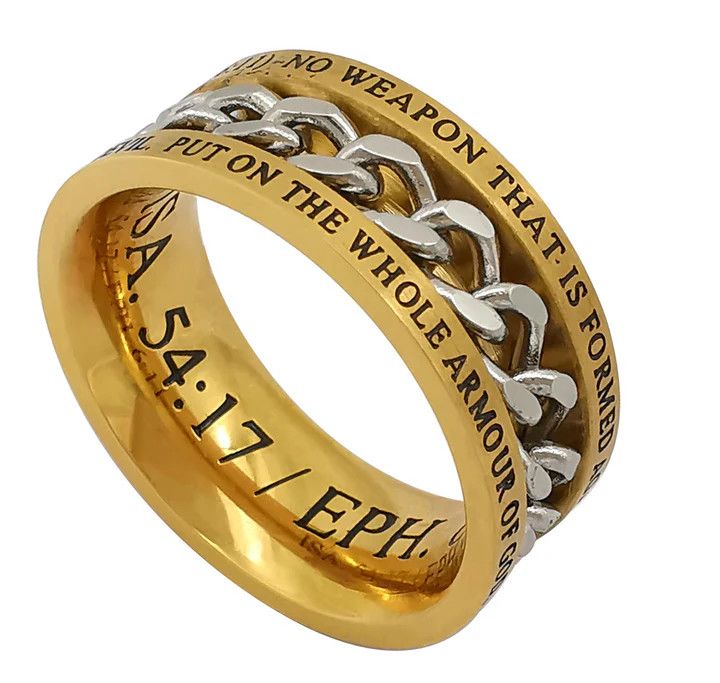 GOLD CHAIN RING NO WEAPON   Size 12