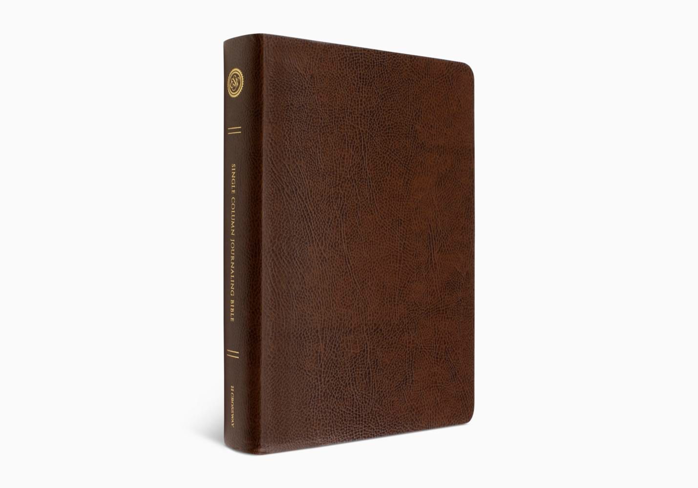 ESV Single Column Journaling Bible, Large Print (Mocha) Bonded Leather