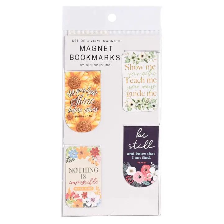 Magnet-Bookmark 4 Pc Inspirational Vinyl