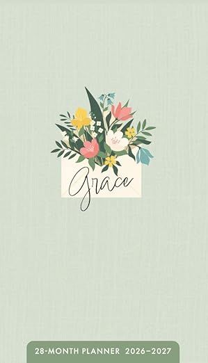 Grace 28-Month Inspirational Pocket Planner 2026-2027, 2-Year Calendar