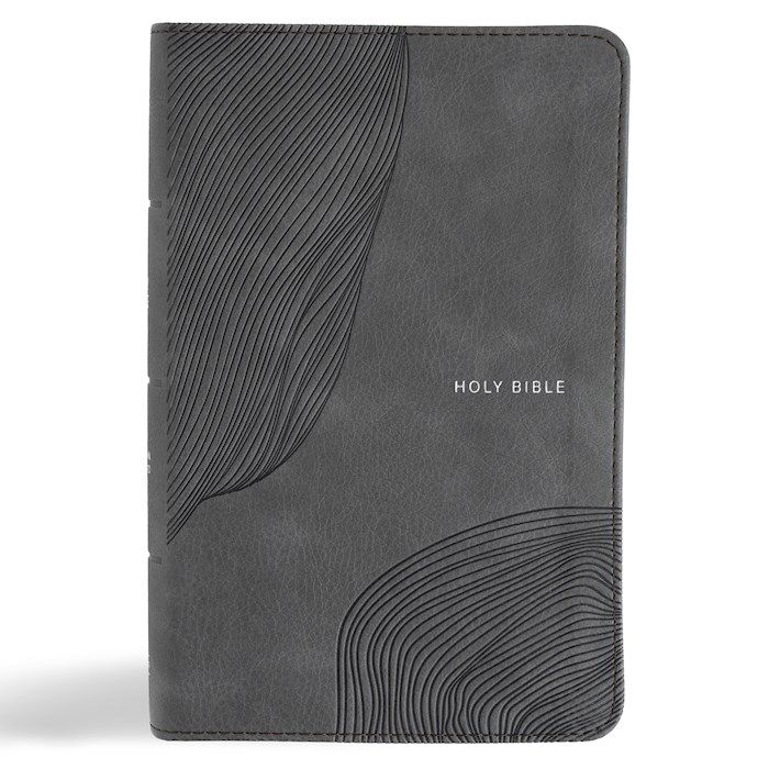 CSB Single-Column Compact Bible, Digital Study Edition-Charcoal LeatherTouch