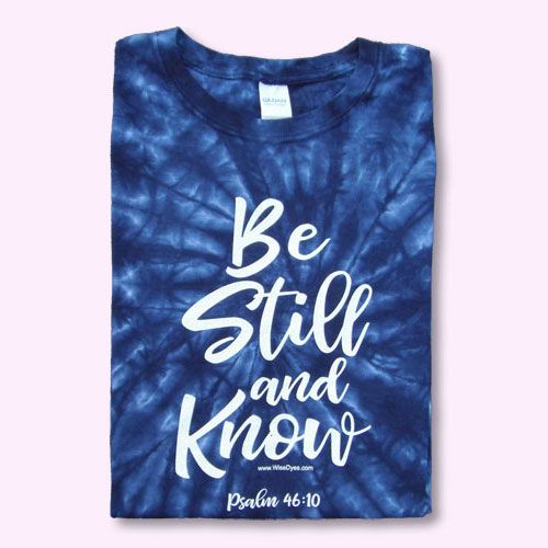 Spiral Be Still and Know Navy Blue XL