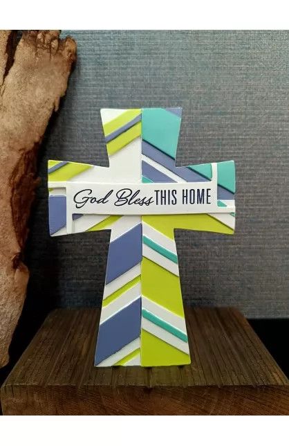 God Bless this Home Tabletop Cross