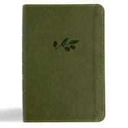 CSB Large Print Compact Reference Bible, Digital Study Edition, Olive Leathertouch