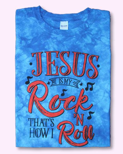 Jesus Is My Rock Turquoise L