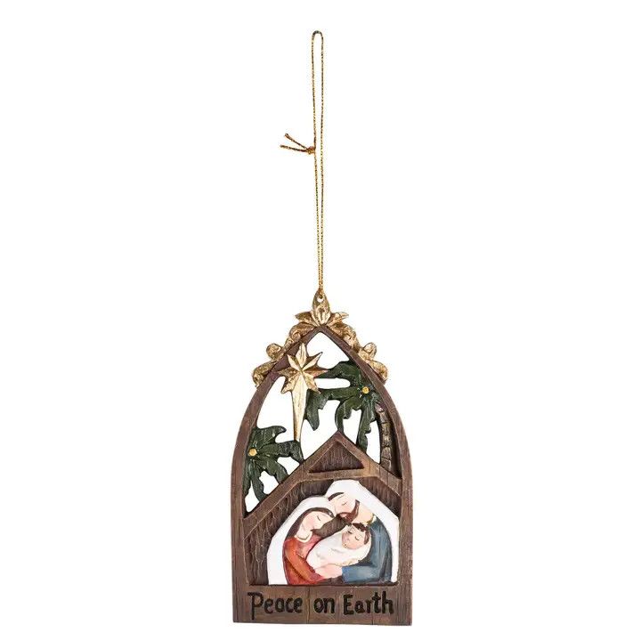Ornament Peace On Earth Holy Family 5H