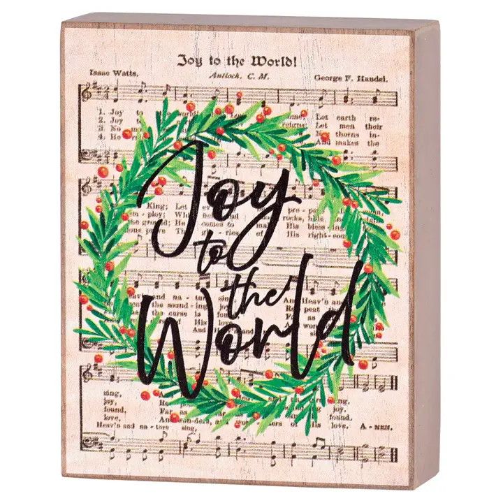 Tabletop Plaque Joy To the World Hymn