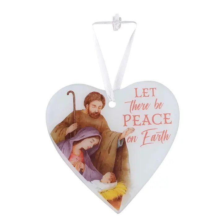 Glass Ornament Let There Be Peace On